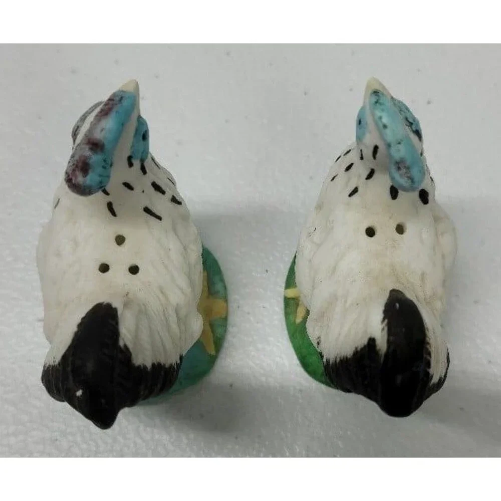 Vintage Porcelain Chicken Salt And Pepper Set Japan Very Old